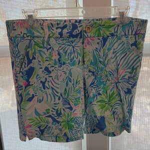 Lilly Pulitzer Blue and Green Floral Skorts